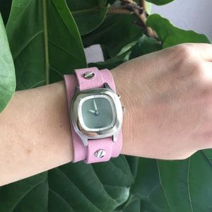 Baby pink leather strap, Fossil watch